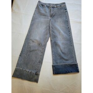 OAT New York Women Wide Leg Jeans Med Wash Size 4/27